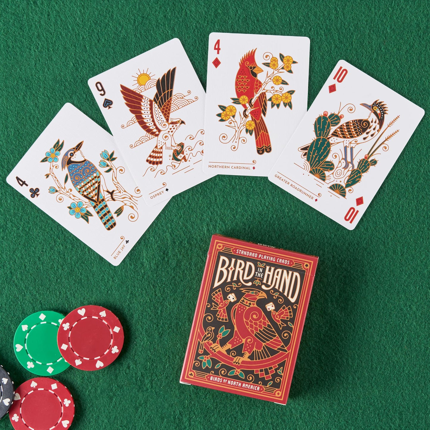 Underdog Games Bird in the Hand Playing Cards — 54 Unique Bird Art Cards