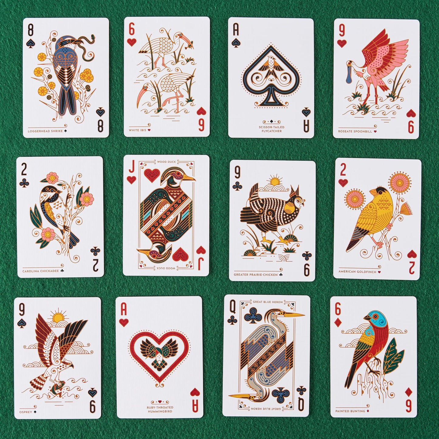 Underdog Games Bird in the Hand Playing Cards — 54 Unique Bird Art Cards