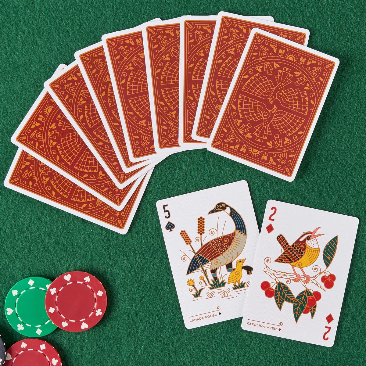 Underdog Games Bird in the Hand Playing Cards — 54 Unique Bird Art Cards