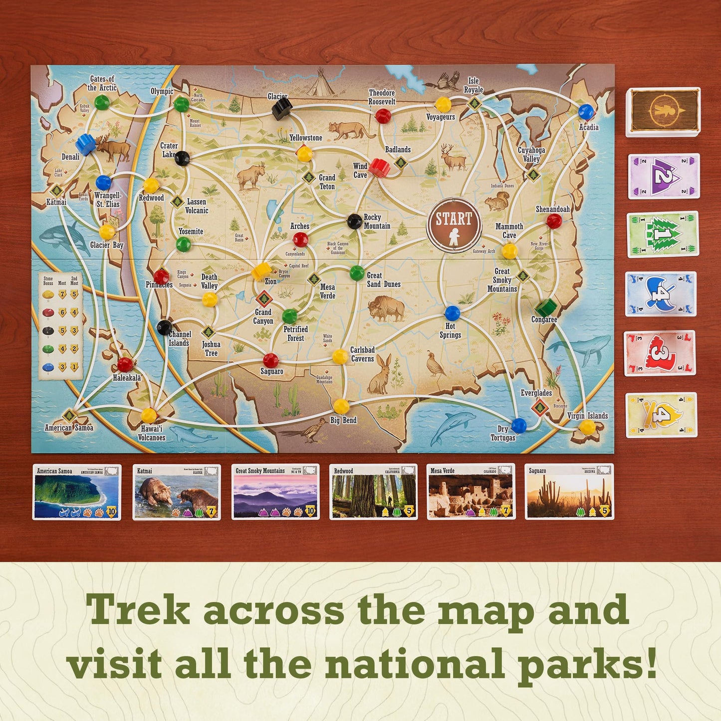 Underdog Games Trekking the National Parks – Award-Winning Family Board Game (Ages 10+)