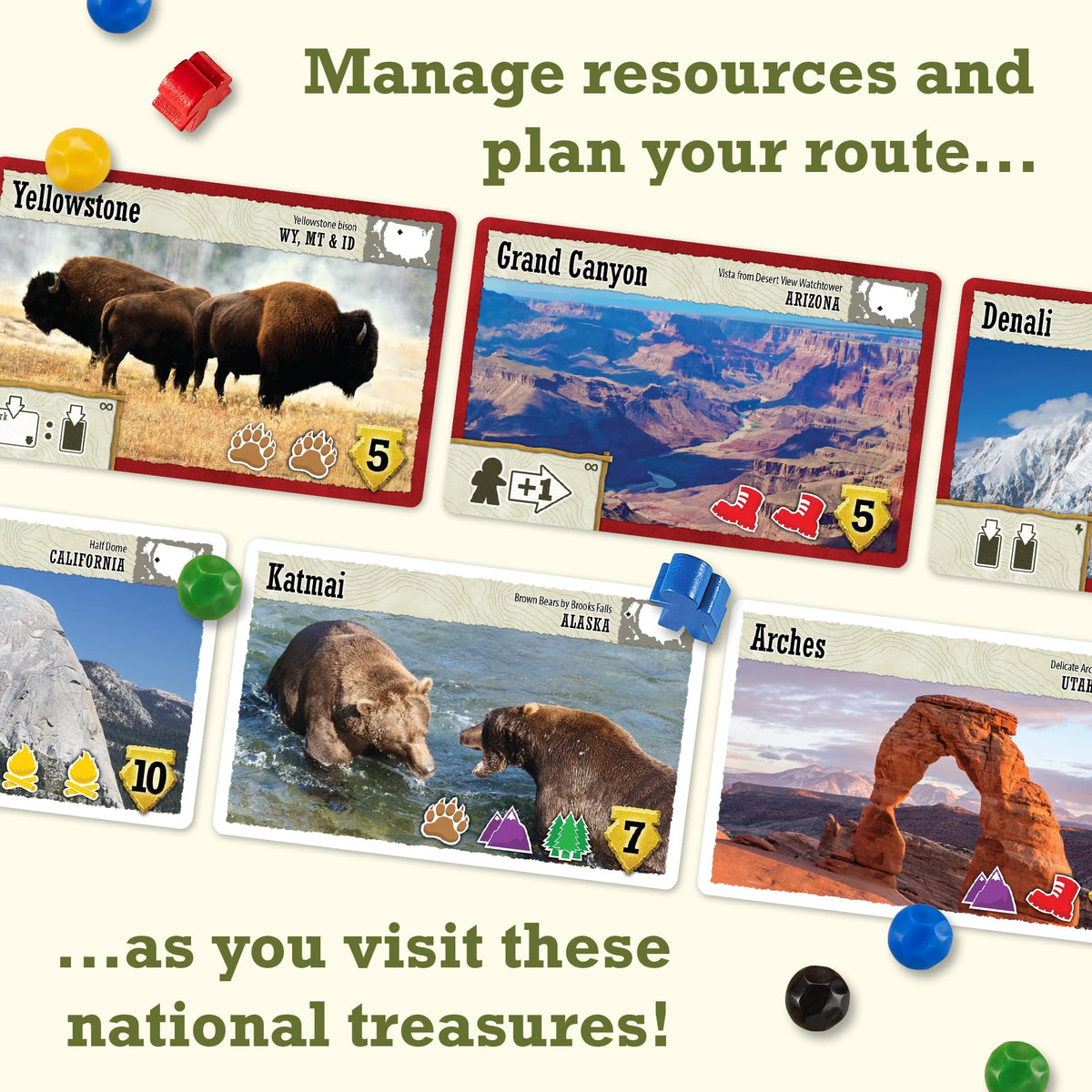 Underdog Games Trekking the National Parks – Award-Winning Family Board Game (Ages 10+)