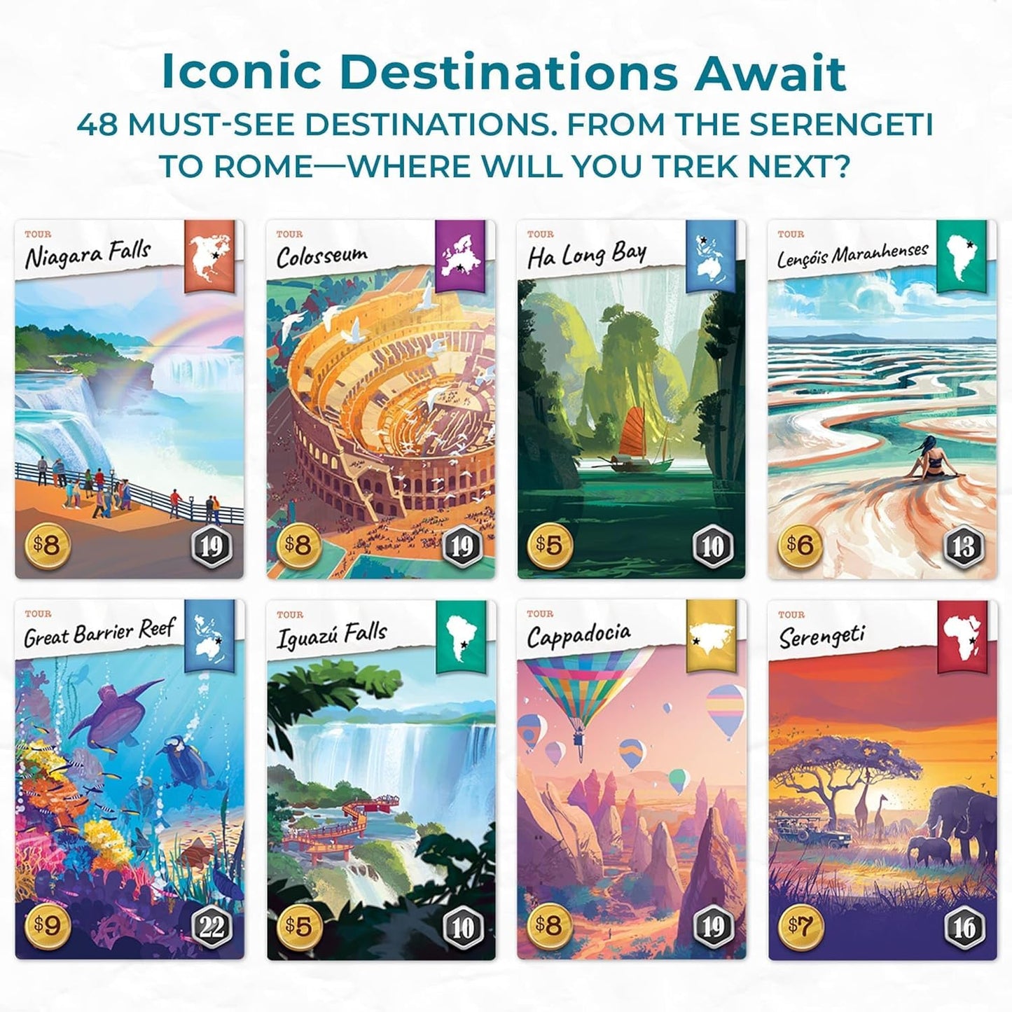 Underdog Games Trekking the World 2nd Edition – Award-Winning Family Strategy Board Game