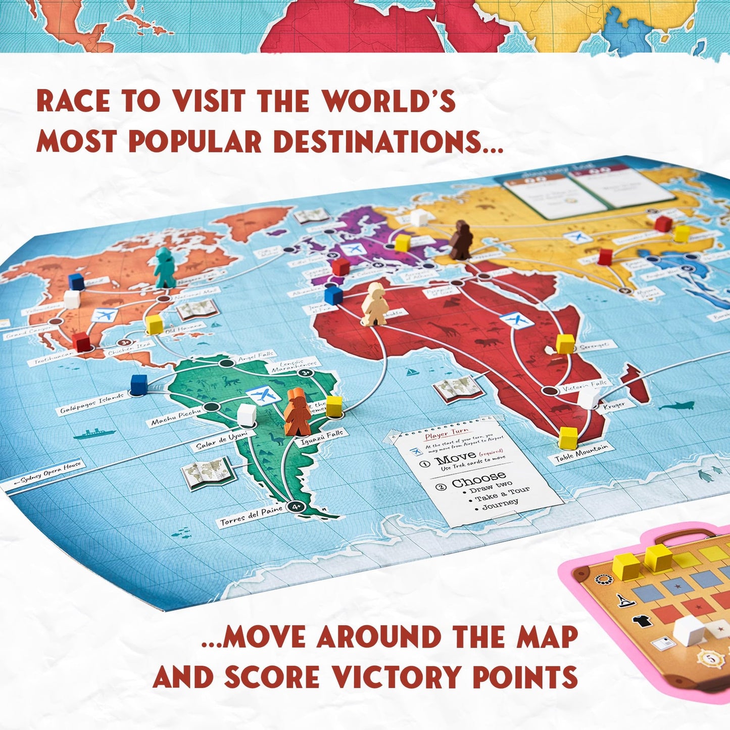 Underdog Games Trekking The World (2nd Edition) – Global Geography Family Board Game