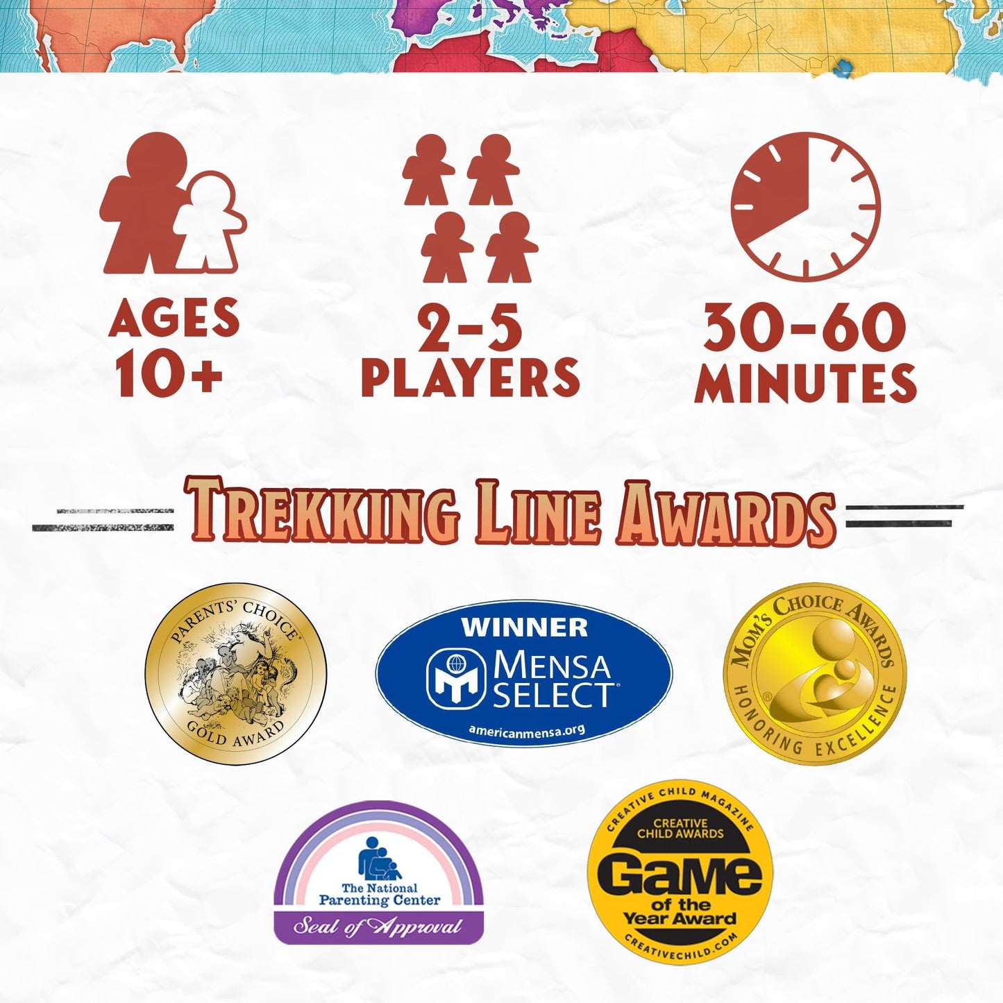 Underdog Games Trekking The World (2nd Edition) – Global Geography Family Board Game