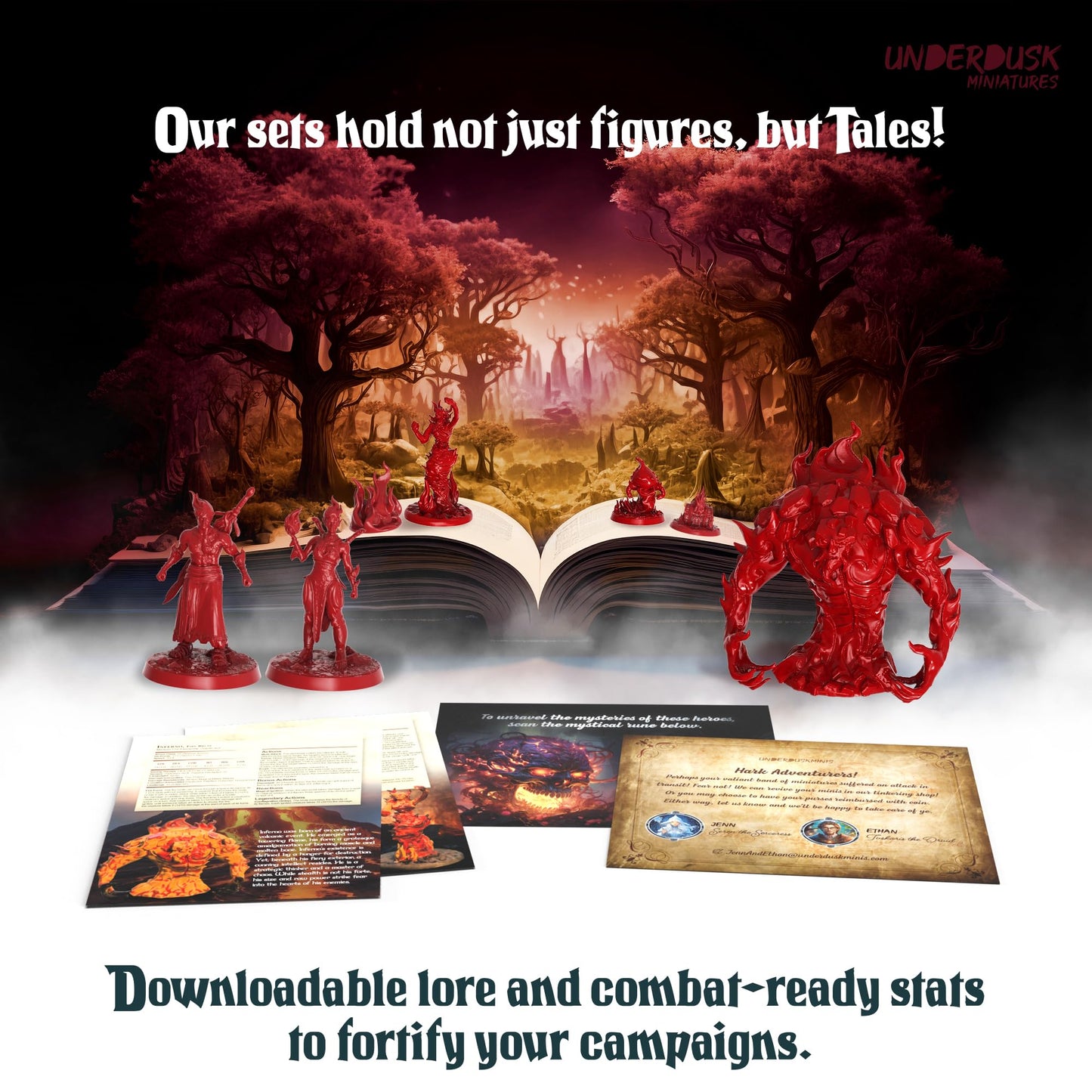 Underdusk: Elemental Encounters — 35 Unpainted DND Miniatures for D&D, TTRPG, Pathfinder & Dungeons & Dragons