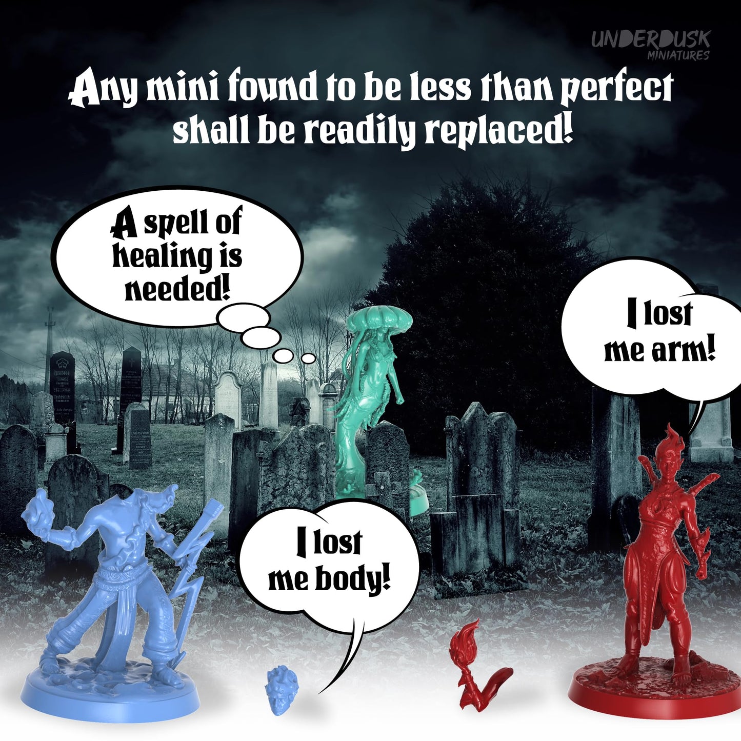 Underdusk: Elemental Encounters — 35 Unpainted DND Miniatures for D&D, TTRPG, Pathfinder & Dungeons & Dragons