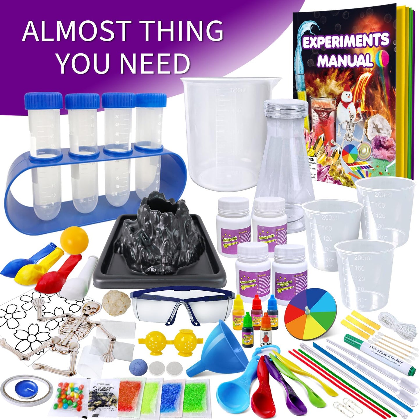 UNGLINGA 150 Experiments Science Kit for Kids | STEM Activities, Volcano, Geodes & Chemistry