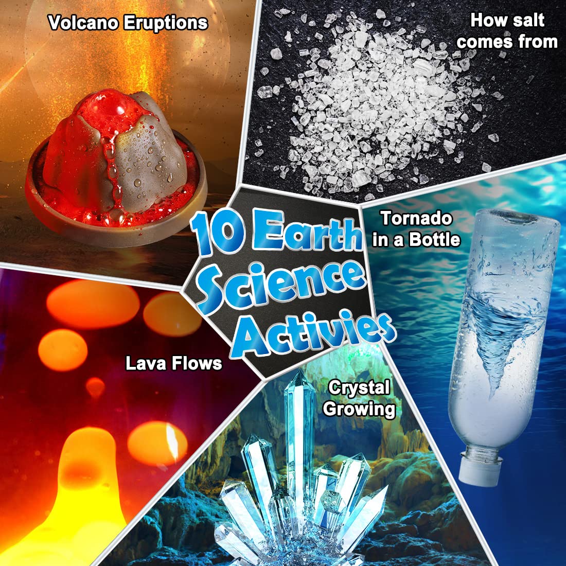UNGLINGA 70 Lab Experiments Science Kit – Volcano, Fruit Circuits & STEM Activities