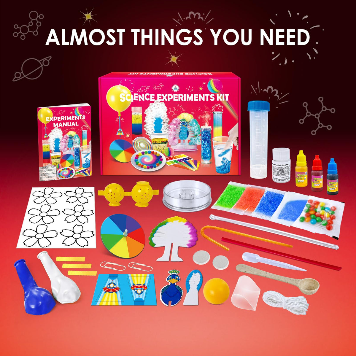 UNGLINGA 40+ Experiments Science Kit for Kids – STEM Chemistry Set