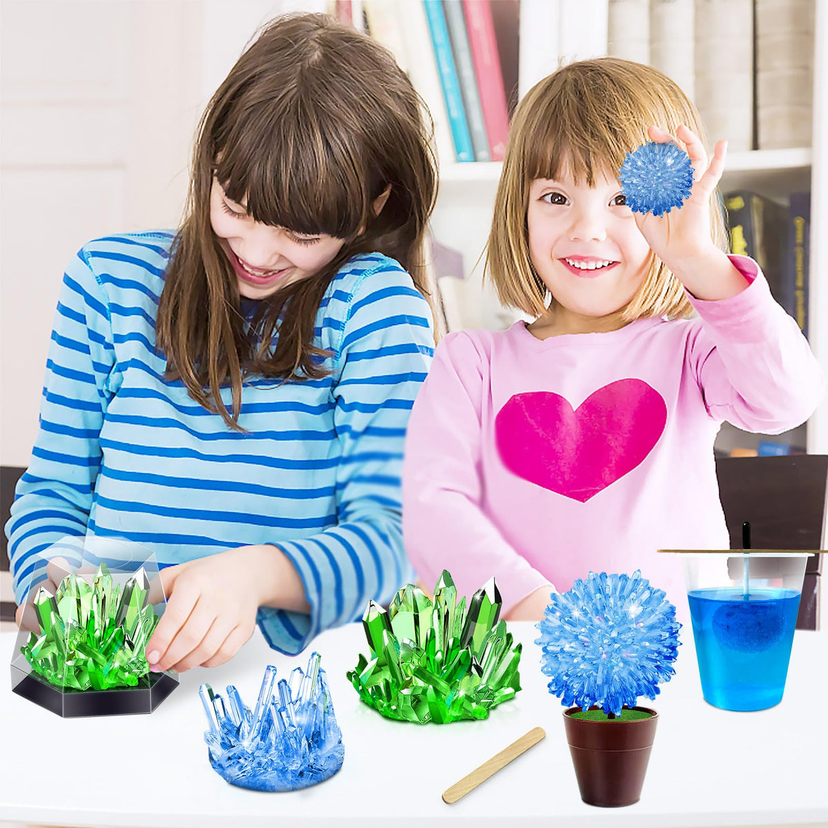 UNGLINGA Crystal Growing Experiment Kit for Kids – STEM Science Toys & Gifts