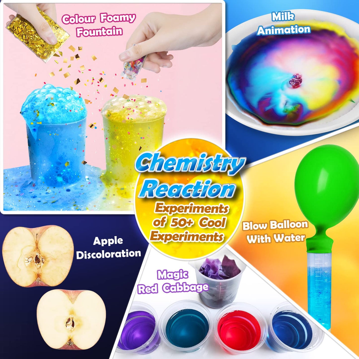 UNGLINGA 50+ Science Lab Experiments Kit for Kids | STEM Activities & Chemistry Set