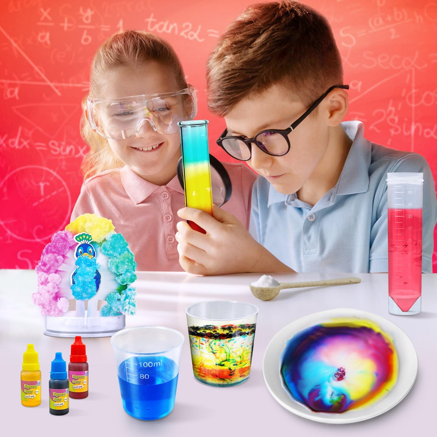 UNGLINGA 40+ Experiments Science Kit for Kids – STEM Chemistry Set