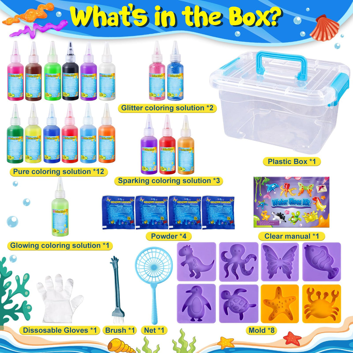 UNGLINGA Magic Water Elf Toy Kit – 18 Colors Craft & Creative Toys for Kids Aged 5–12
