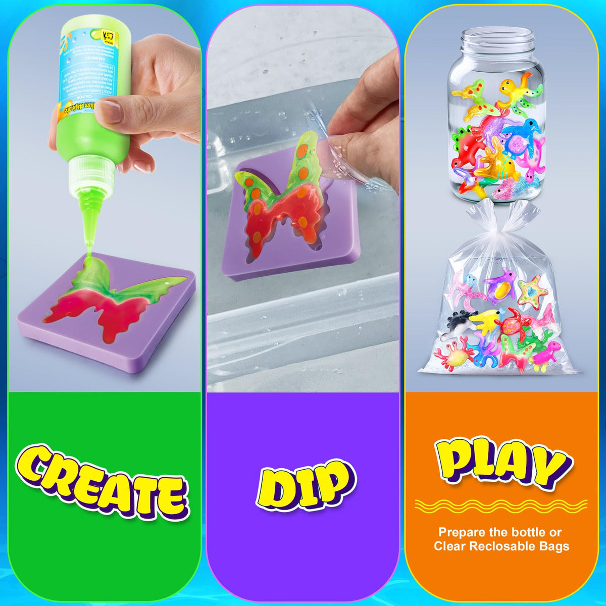 UNGLINGA Magic Water Elf Toy Kit – 18 Colors Craft & Creative Toys for Kids Aged 5–12