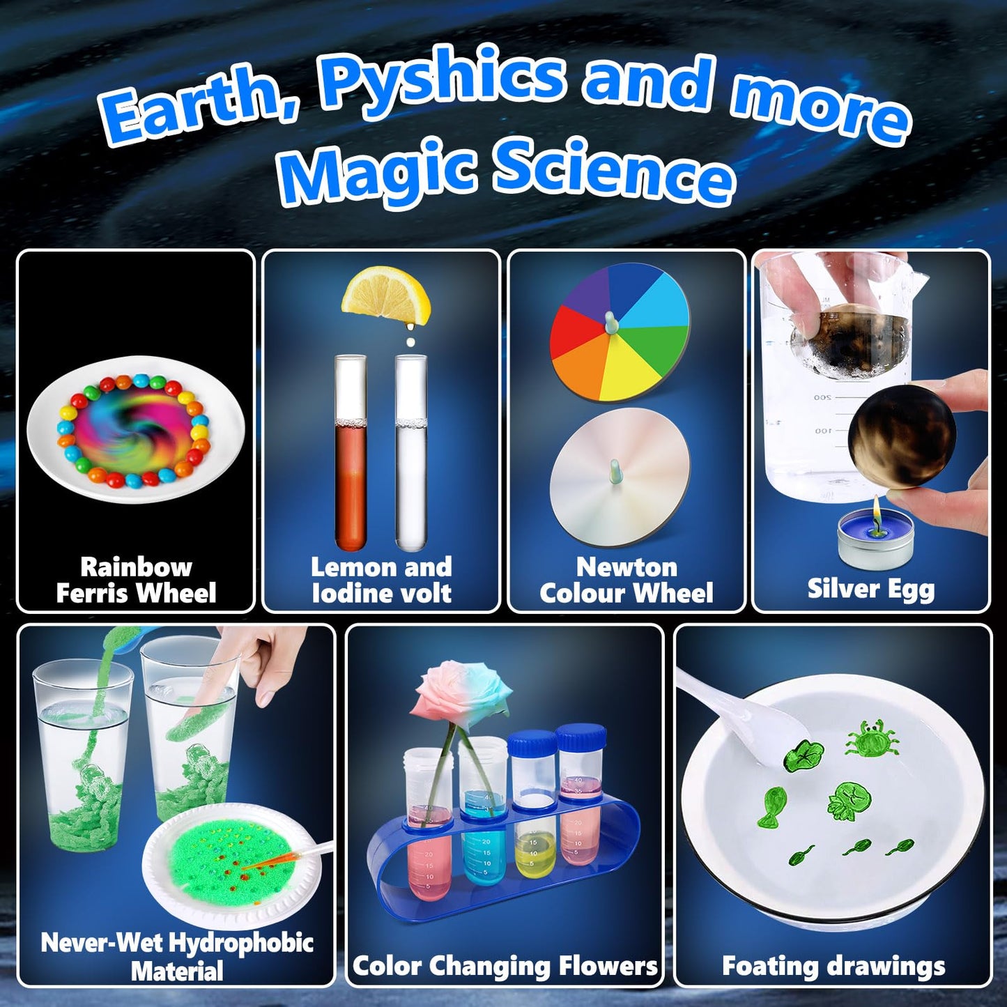 UNGLINGA 250+ Science Experiments Kit for Kids | STEM Chemistry Set & Volcano Lab