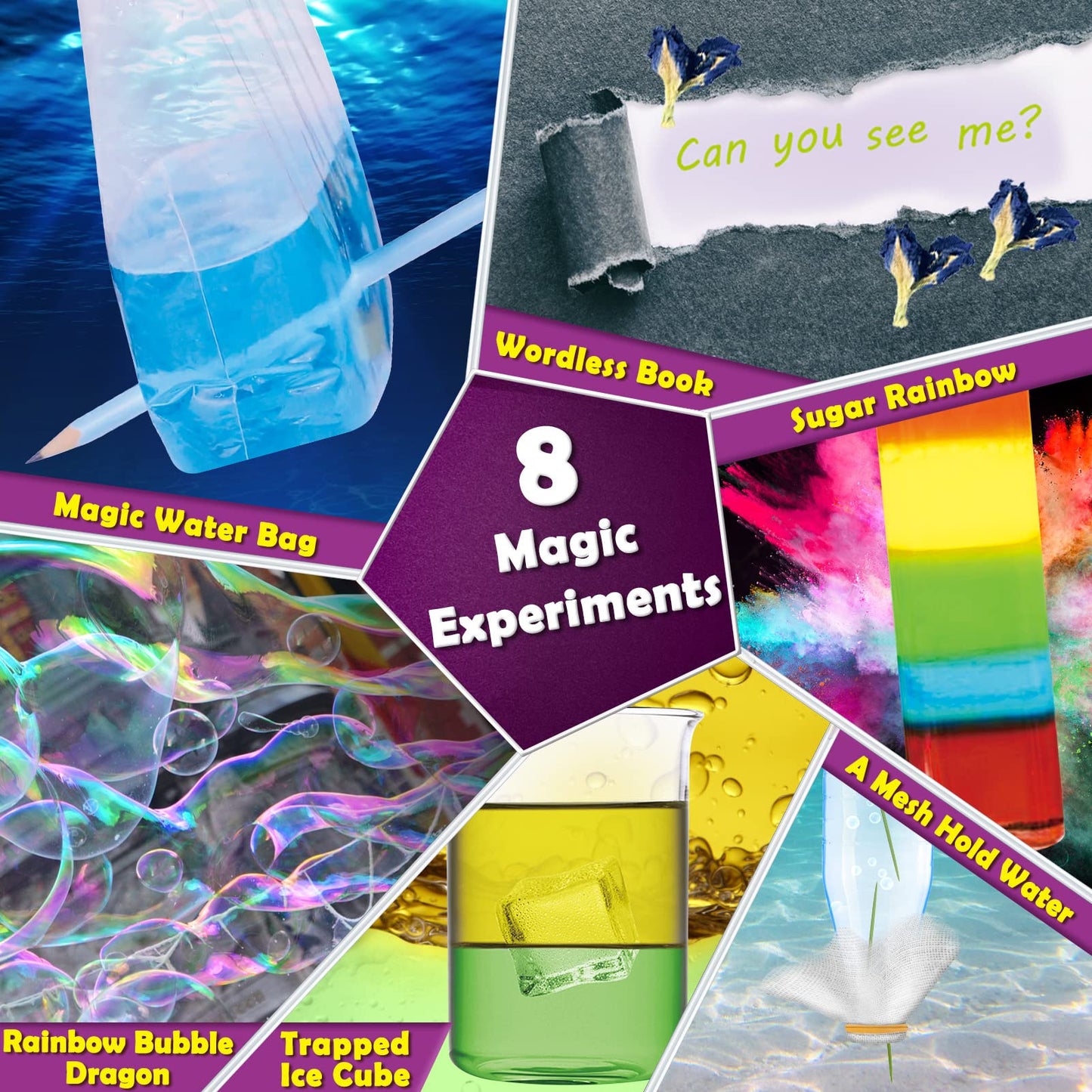 UNGLINGA 30 Experiments Science Kit for Kids – Lab Coat, Safety Glasses & STEM Toys