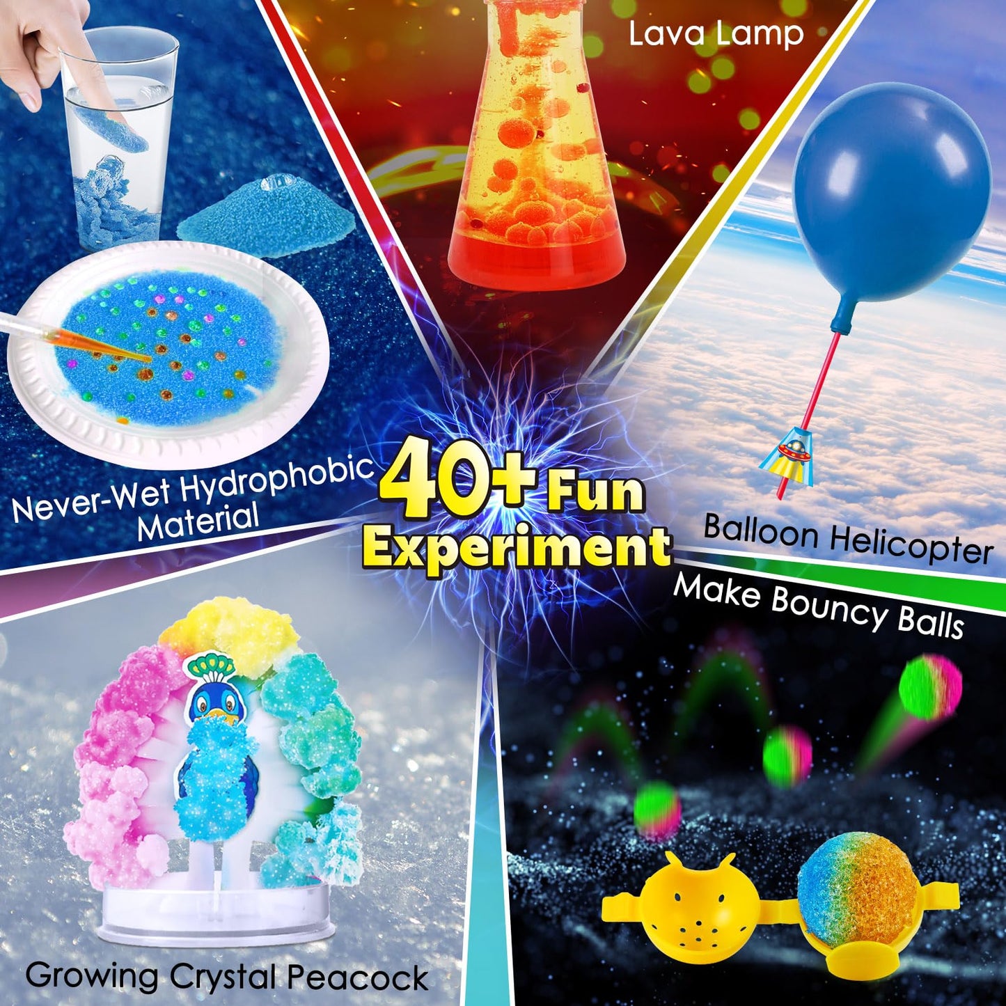 UNGLINGA 40+ Experiments Science Kit for Kids – STEM Chemistry Set