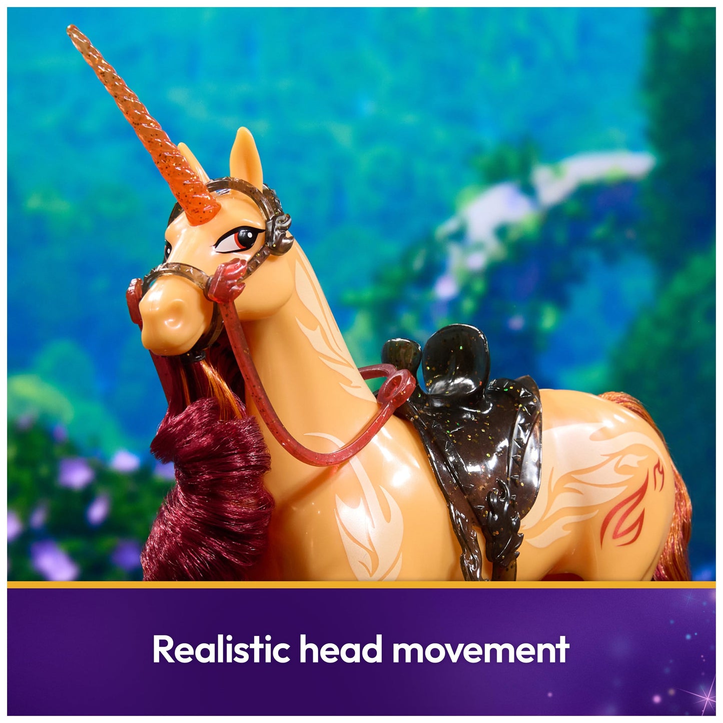 Unicorn Academy: Power of Friendship Cinder 11-Inch Unicorn with Translucent Saddle & Bridle