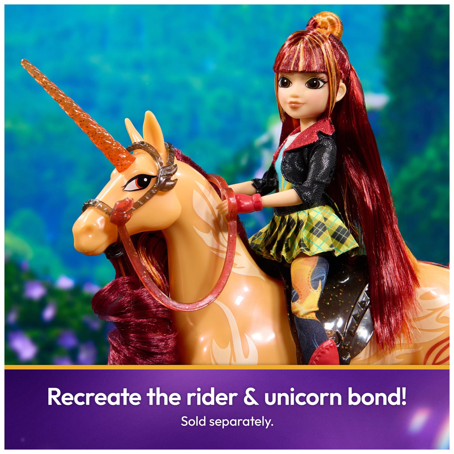 Unicorn Academy: Power of Friendship Cinder 11-Inch Unicorn with Translucent Saddle & Bridle