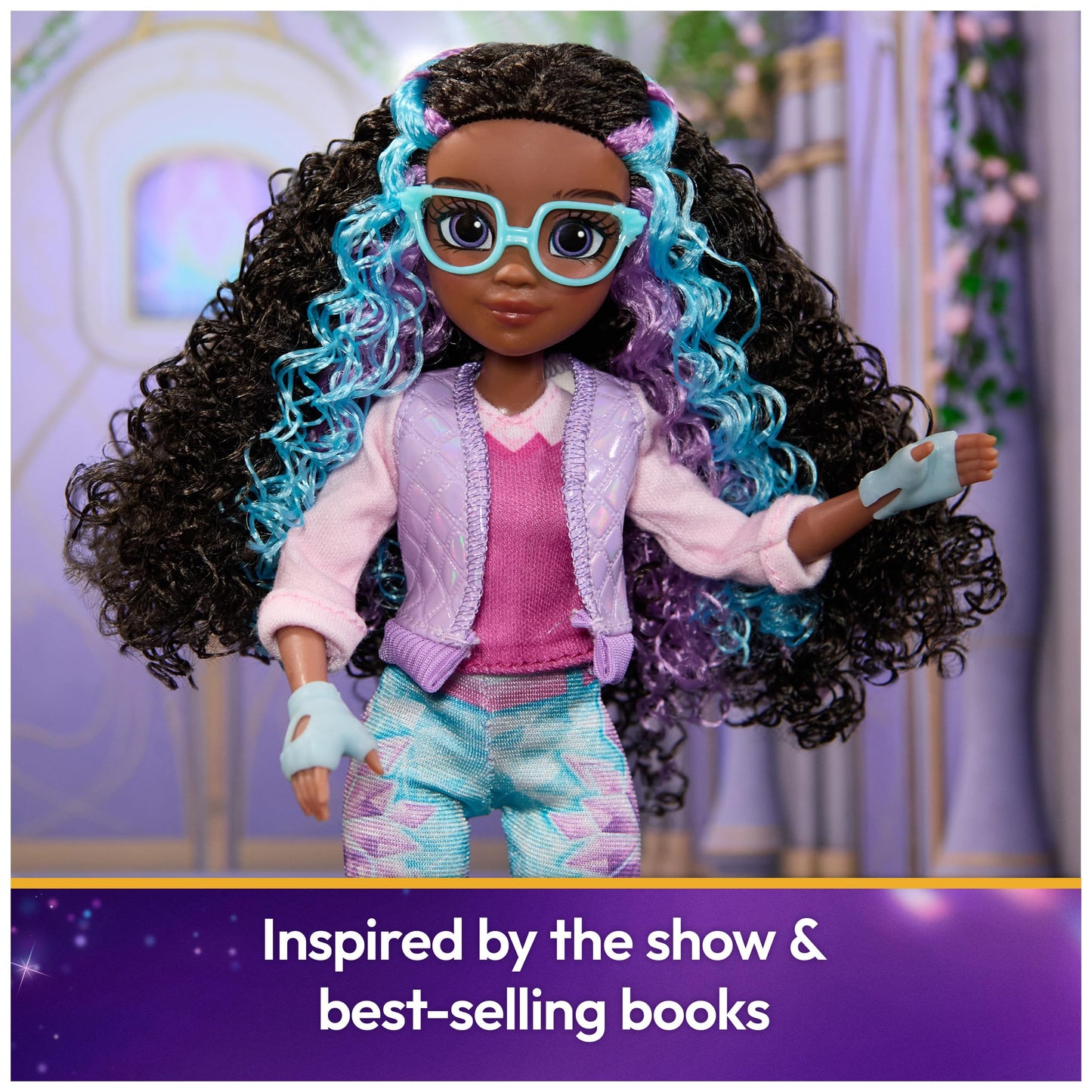 Unicorn Academy Layla Doll – Power of Friendship with Sparklebook and 5 Fashion Accessories (9.5 inches) for Girls 4+