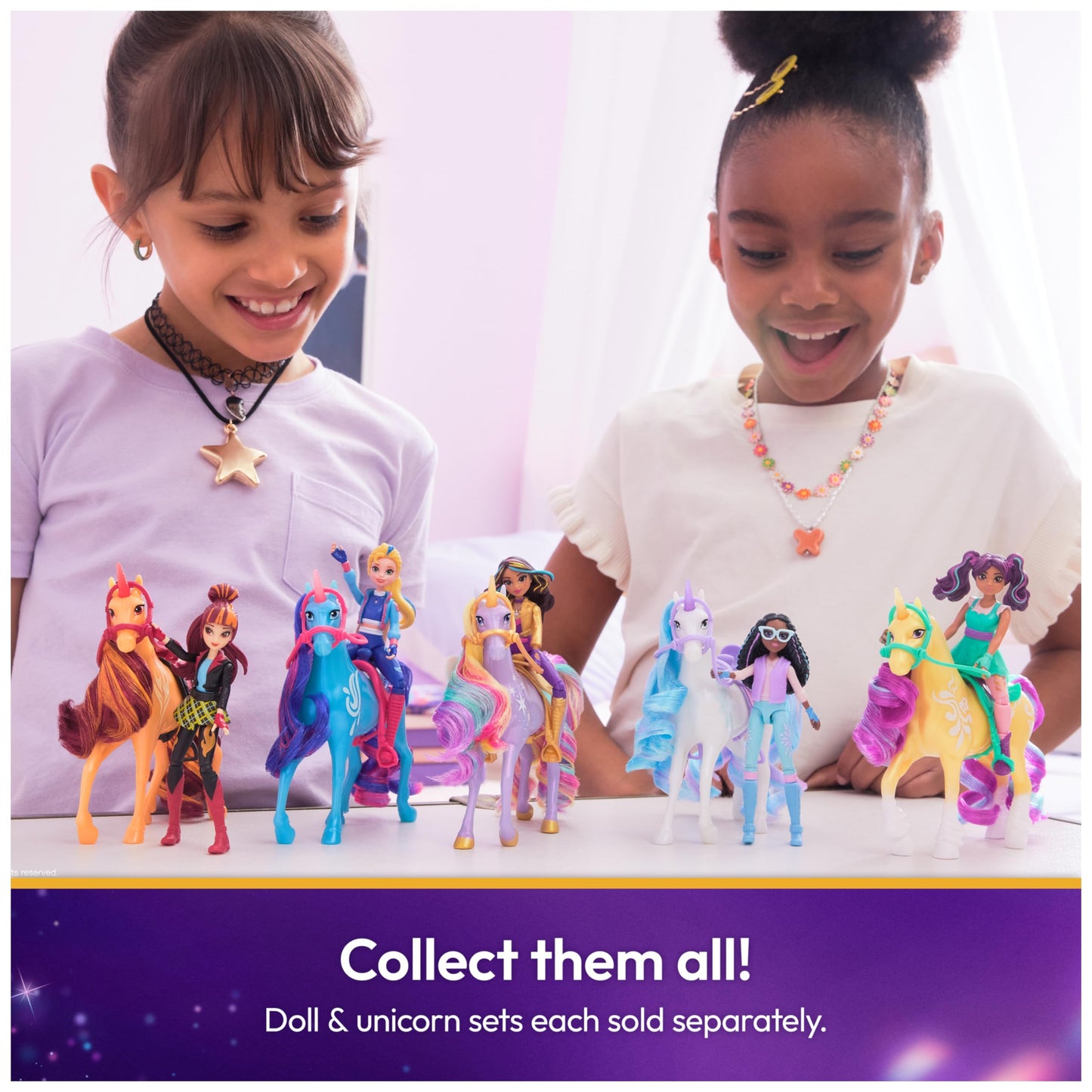 Unicorn Academy Sophia & Light Magic Wildstar – Rainbow Light-Up Unicorn Toy Set for Girls 4+