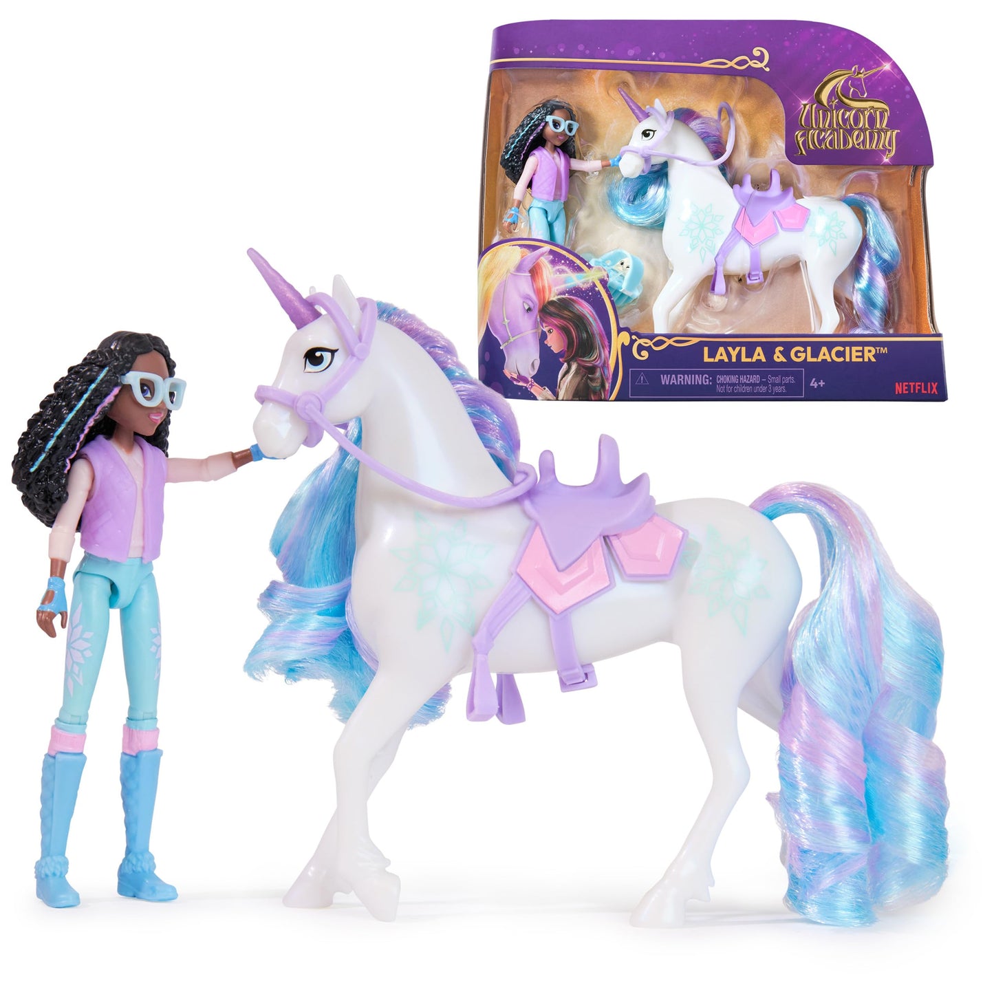 Unicorn Academy Layla & Glacier Set – Dolls & Unicorn Toys with Accessories & Hair Tool (Ages 4+)