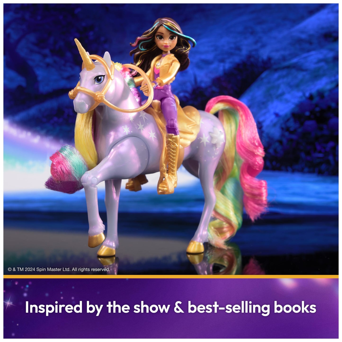 Unicorn Academy Sophia & Light Magic Wildstar – Rainbow Light-Up Unicorn Toy Set for Girls 4+
