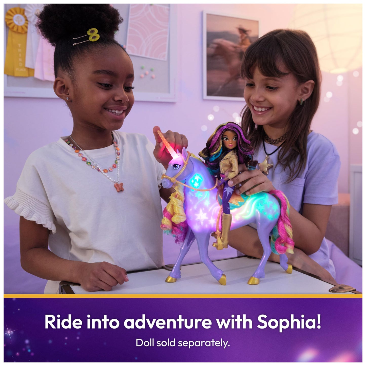 Unicorn Academy Rainbow Light-up Wildstar – Interactive Rainbow Unicorn Toy with Lights, Sounds & Music