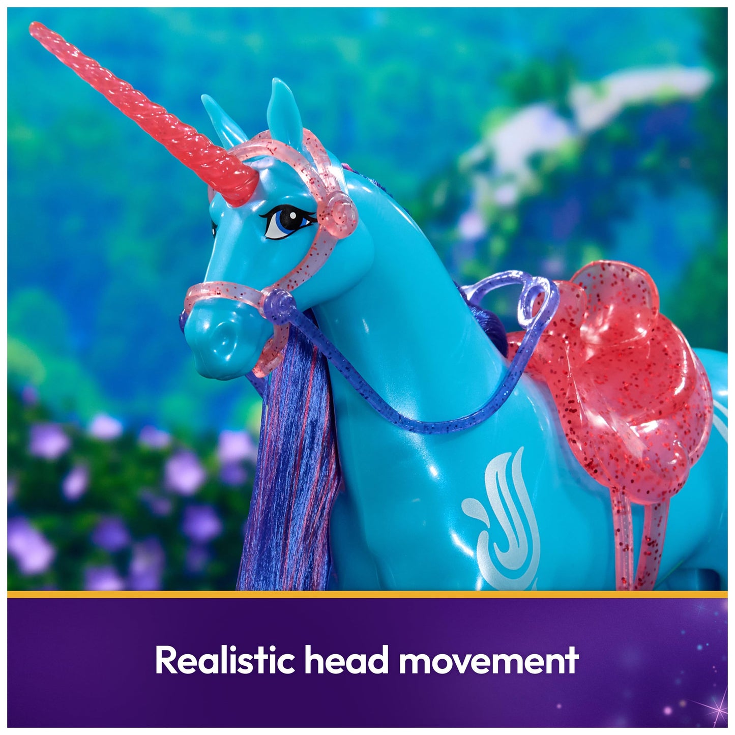 Unicorn Academy River 11-Inch Unicorn Toy – Power of Friendship with Translucent Saddle & Bridle