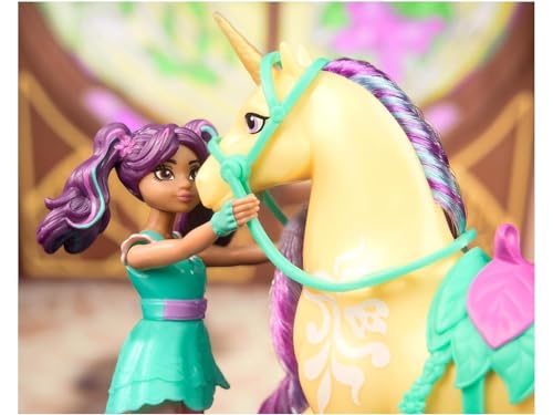 Unicorn Academy Ava & Leaf Set – 4.5” Ava Doll & 5” Leaf Unicorn with Accessories