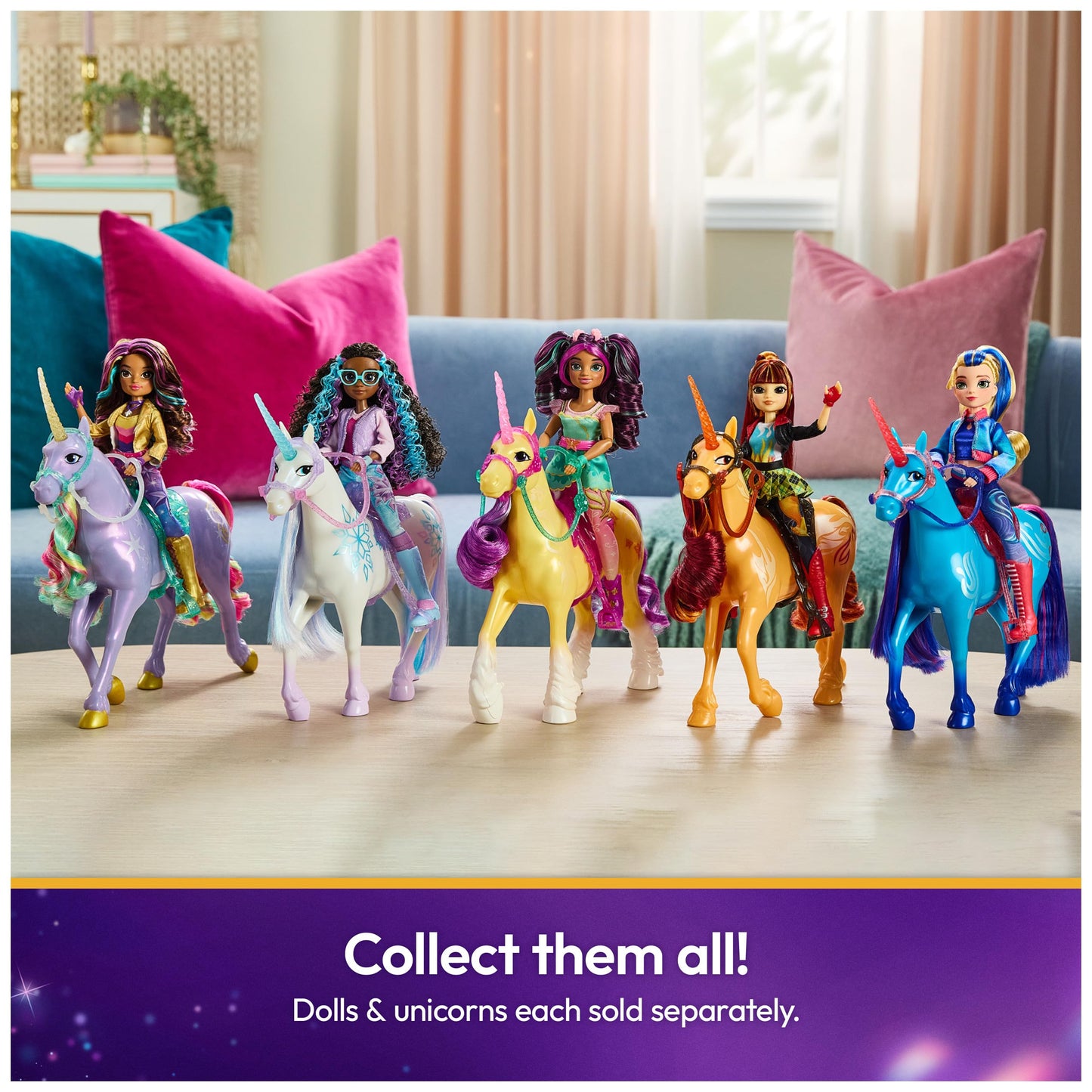 Unicorn Academy: Power of Friendship Cinder 11-Inch Unicorn with Translucent Saddle & Bridle