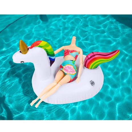 UNICORN ELEMENT 9 Pcs Doll Swim Accessories for 11.5-Inch Dolls – Pool Floaties & Drink Holder