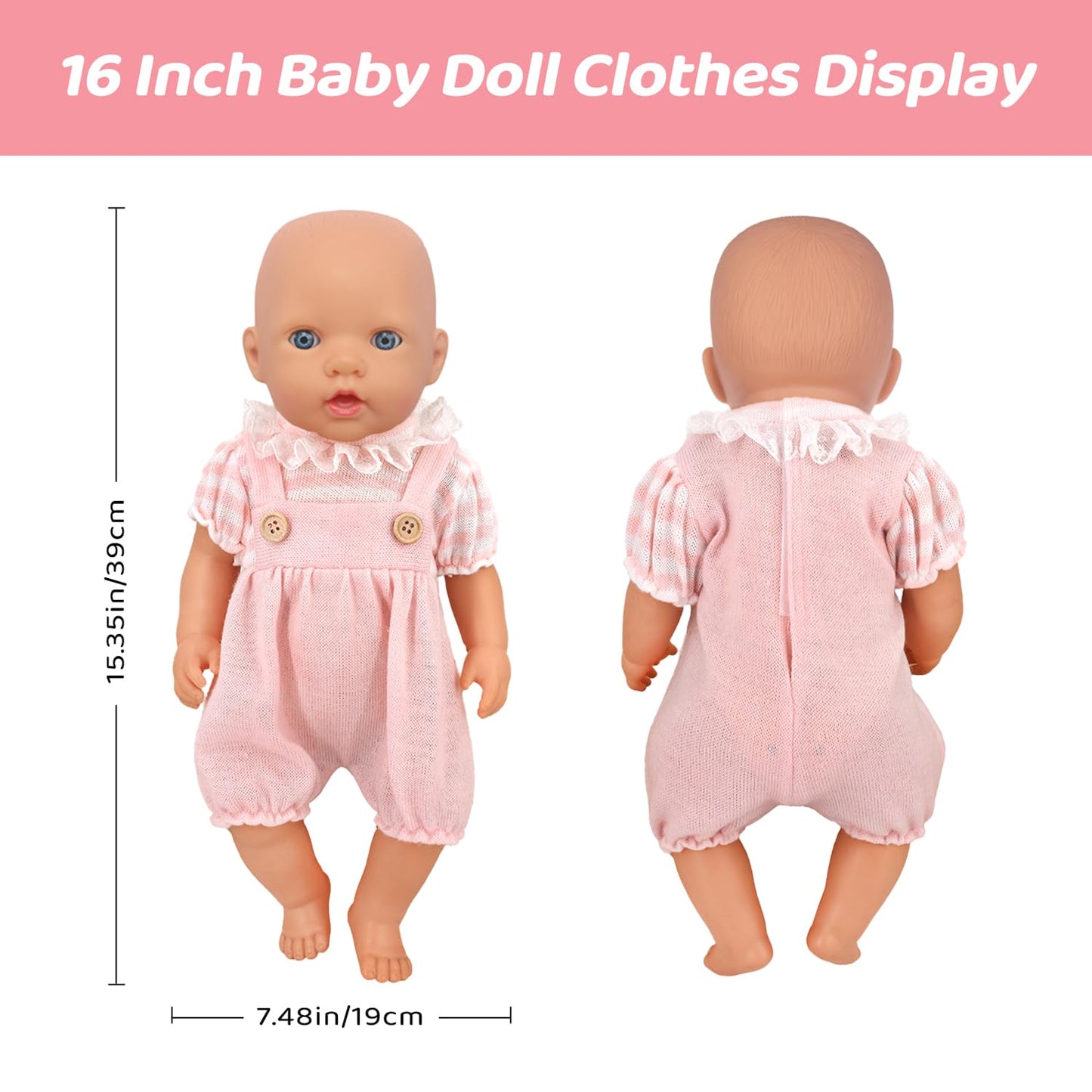 UNICORN ELEMENT 6 Sets 14-18 Inch Doll Clothes – 15-Piece Outfit Set for 18-Inch Dolls