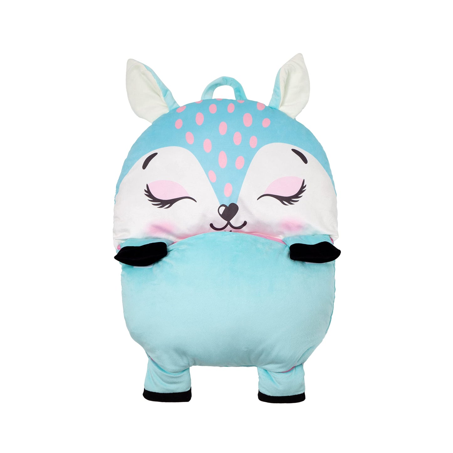 Unicorns & Robots Deer Nap Mat for Girls – Preschool Nap Mat with Pillow, 59x27in, Ages 3+