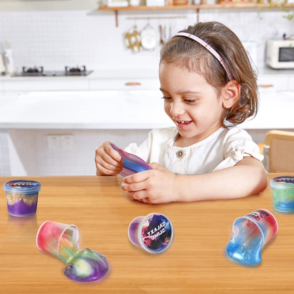 Unicoslm Galaxy Slime Bulk 24-Pack – Crystal Slime for Party Favors