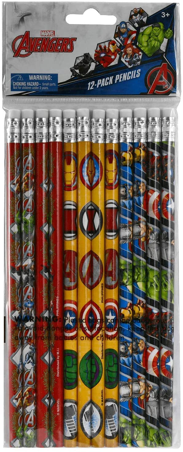 Unique Avengers Birthday Party Supplies Favor Bundle – 8 Loot Bags, 8 Bracelets, 8 Pencils, 12 Tattoos, 24 Stickers
