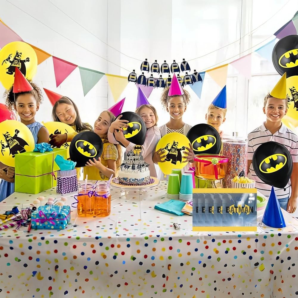 Unique Batman Multicolor Loot Bags (Pack of 8) – Superhero Party Favors