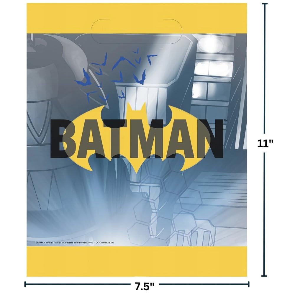 Unique Batman Multicolor Loot Bags (Pack of 8) – Superhero Party Favors