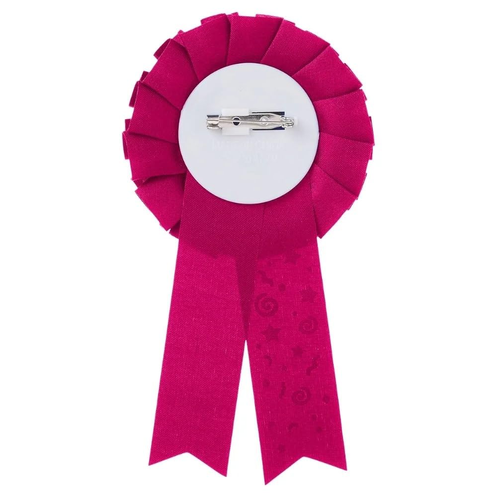 Unique Birthday Girl Red Fabric Award Badge 7 inch — Perfect Celebration Accessory