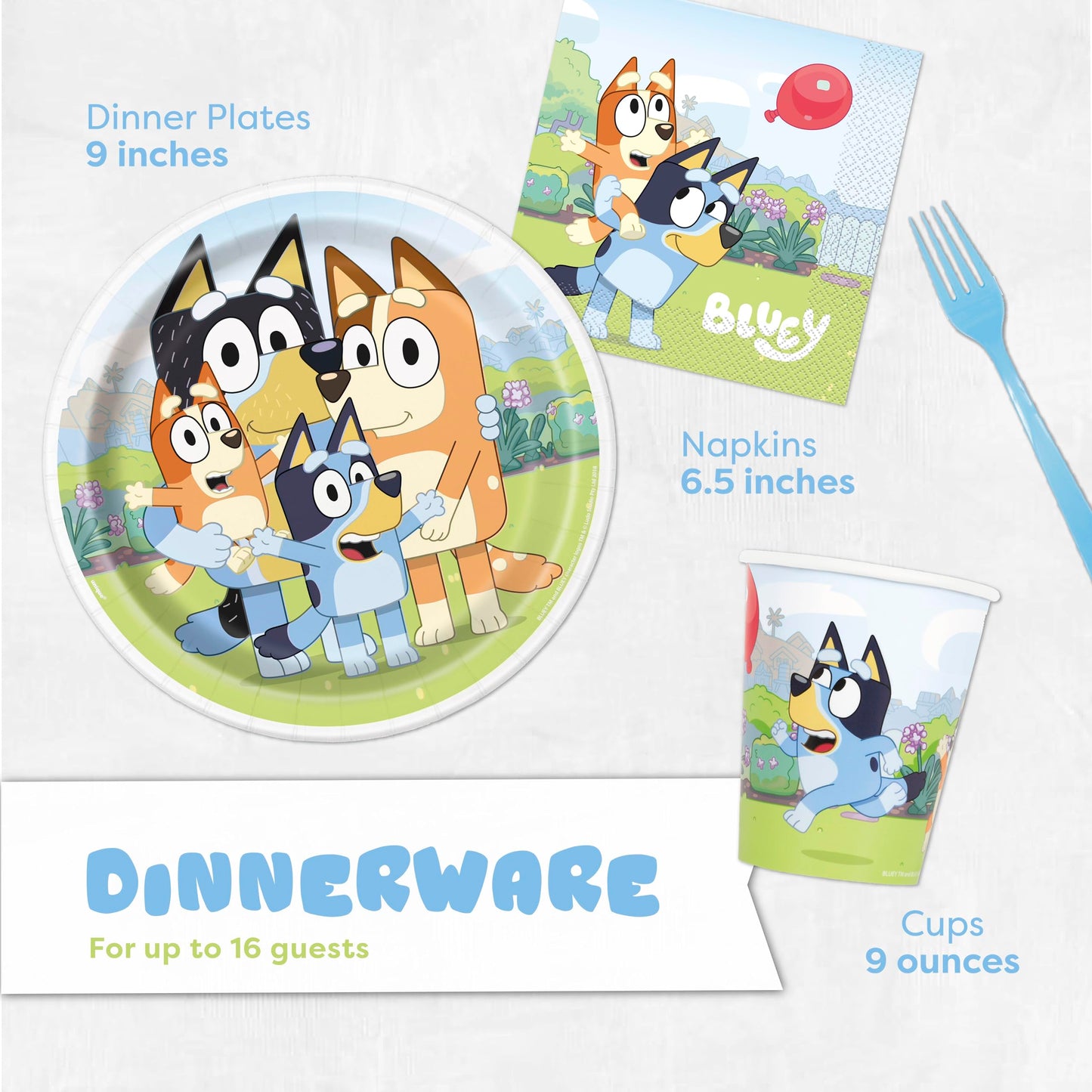 Unique Bluey Birthday Decorations – Officially Licensed Party Pack for 16