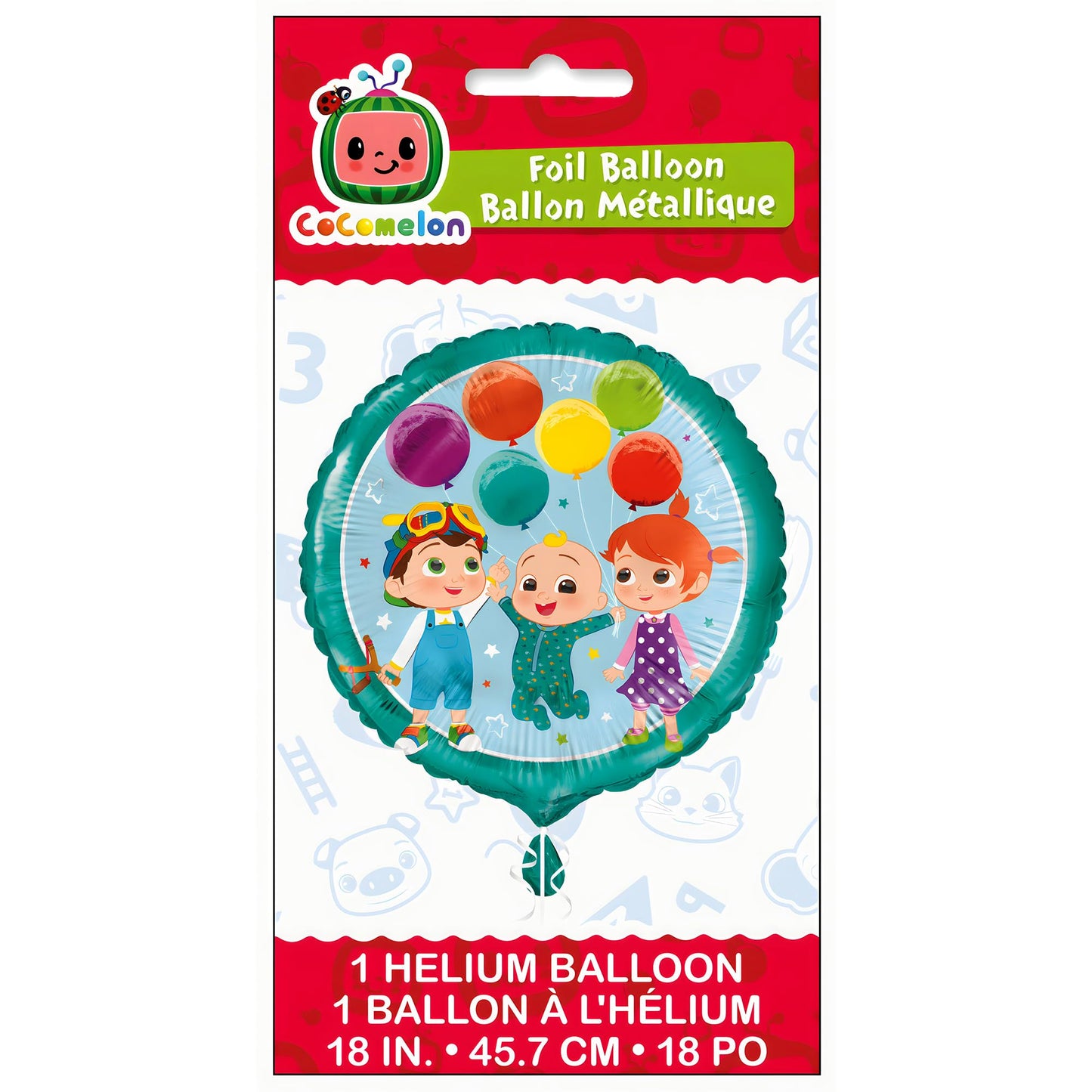 Unique Cocomelon Round Foil Balloon – 18 Inch, Easy to Inflate, Colorful Party Decor
