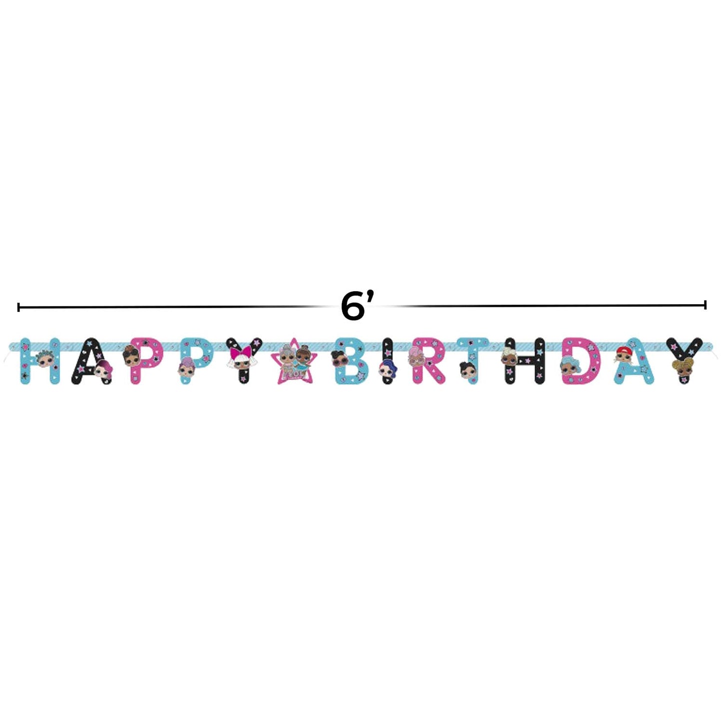 Unique Multicolor LOL Surprise Jointed Banner – Large, Easy Assembly & Reusable Paper Decor