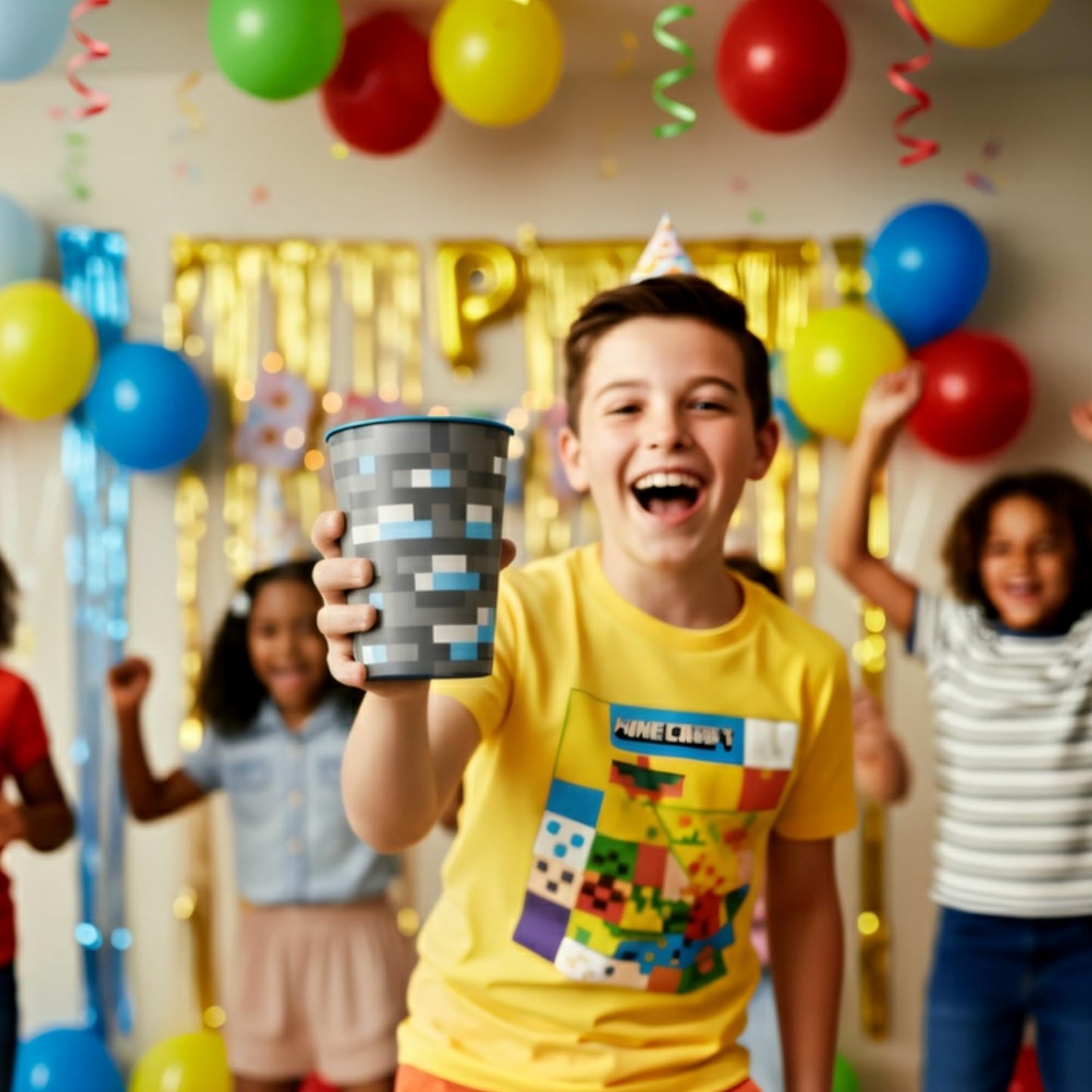 Unique Minecraft Party Favor Cups - 6 Reusable 16 oz Cups (Officially Licensed)