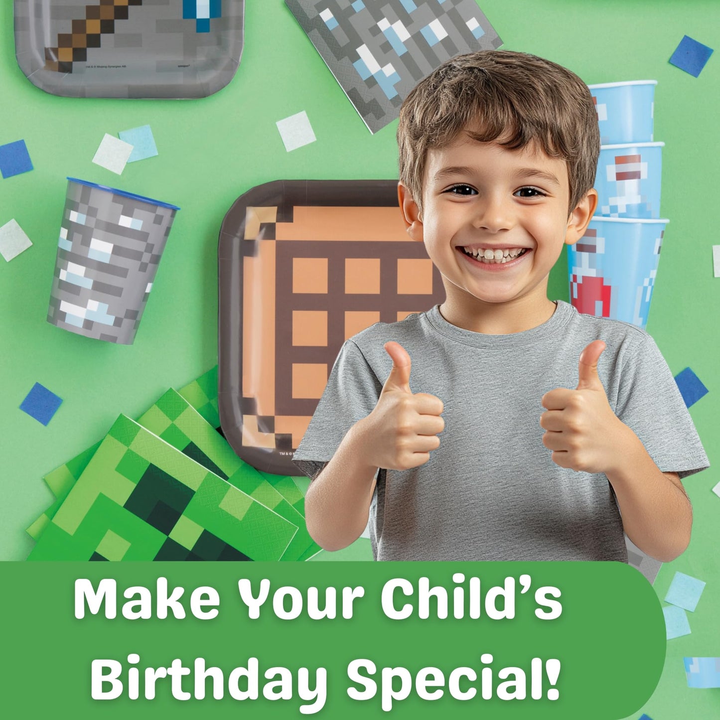 Unique Minecraft Party Favor Cups - 6 Reusable 16 oz Cups (Officially Licensed)