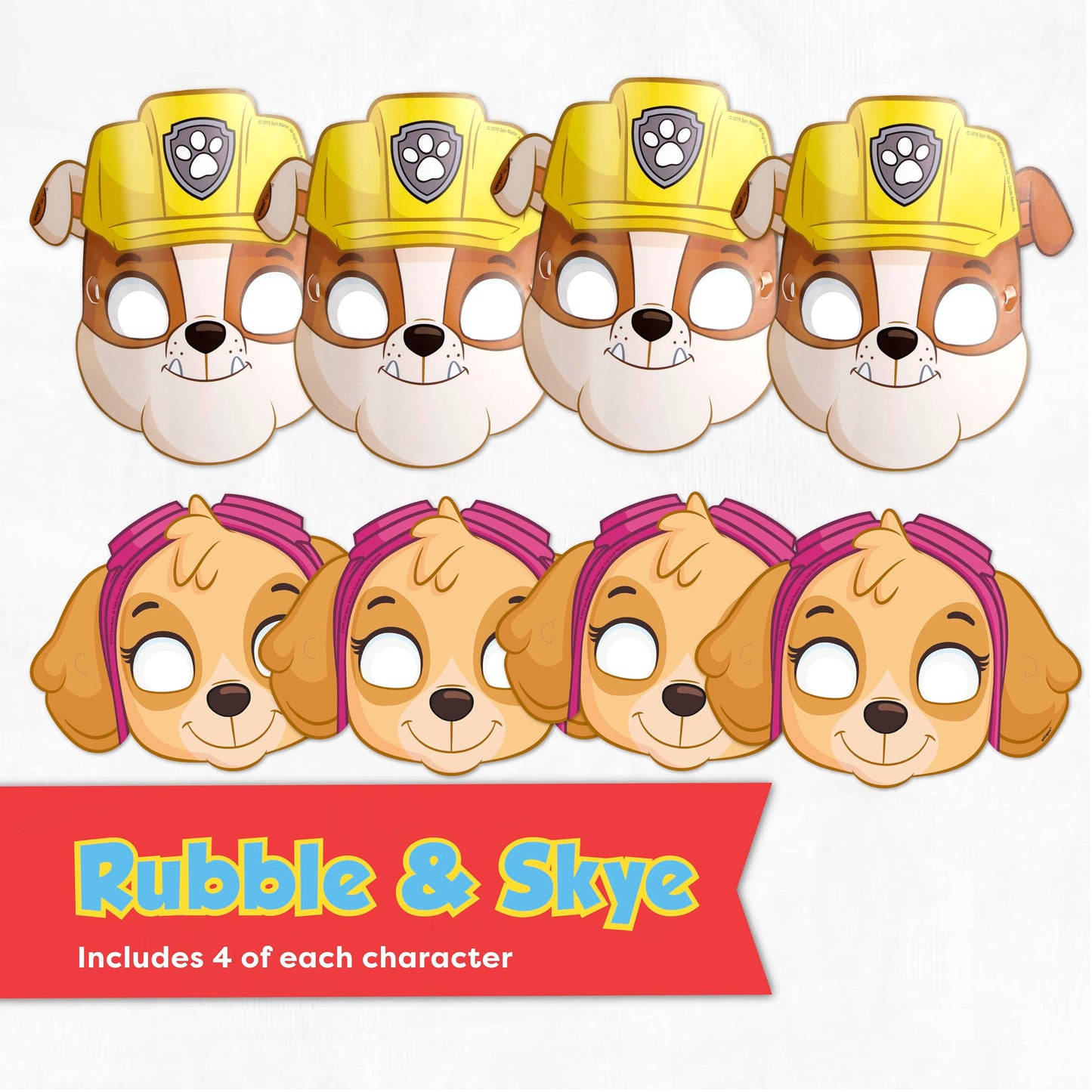 Unique Paw Patrol Masks 16 Pack – Officially Licensed Party Favors & Decorations