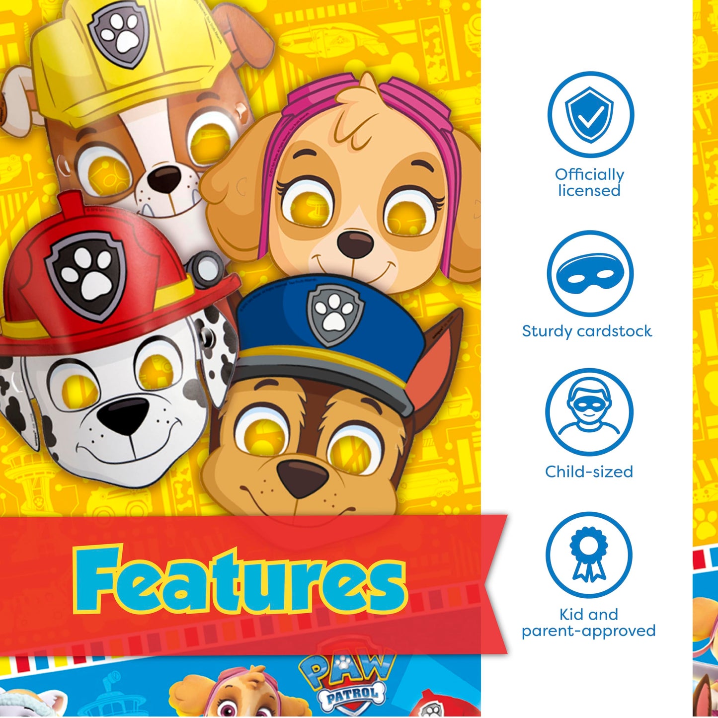 Unique Paw Patrol Masks 16 Pack – Officially Licensed Party Favors & Decorations