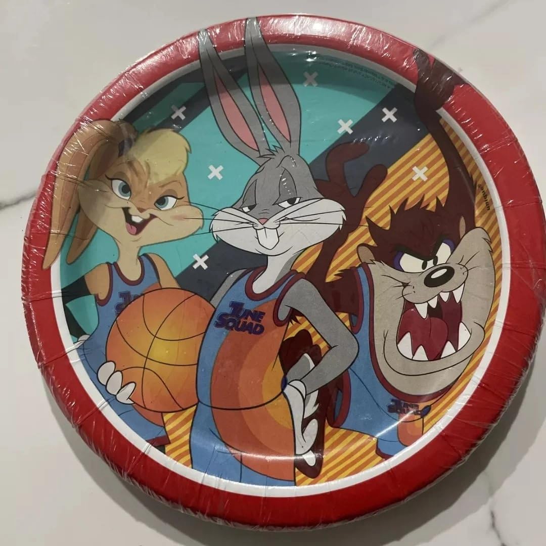 Unique 20924/U Space Jam Disposable Dessert Plates – 7-Inch, Pack of 8
