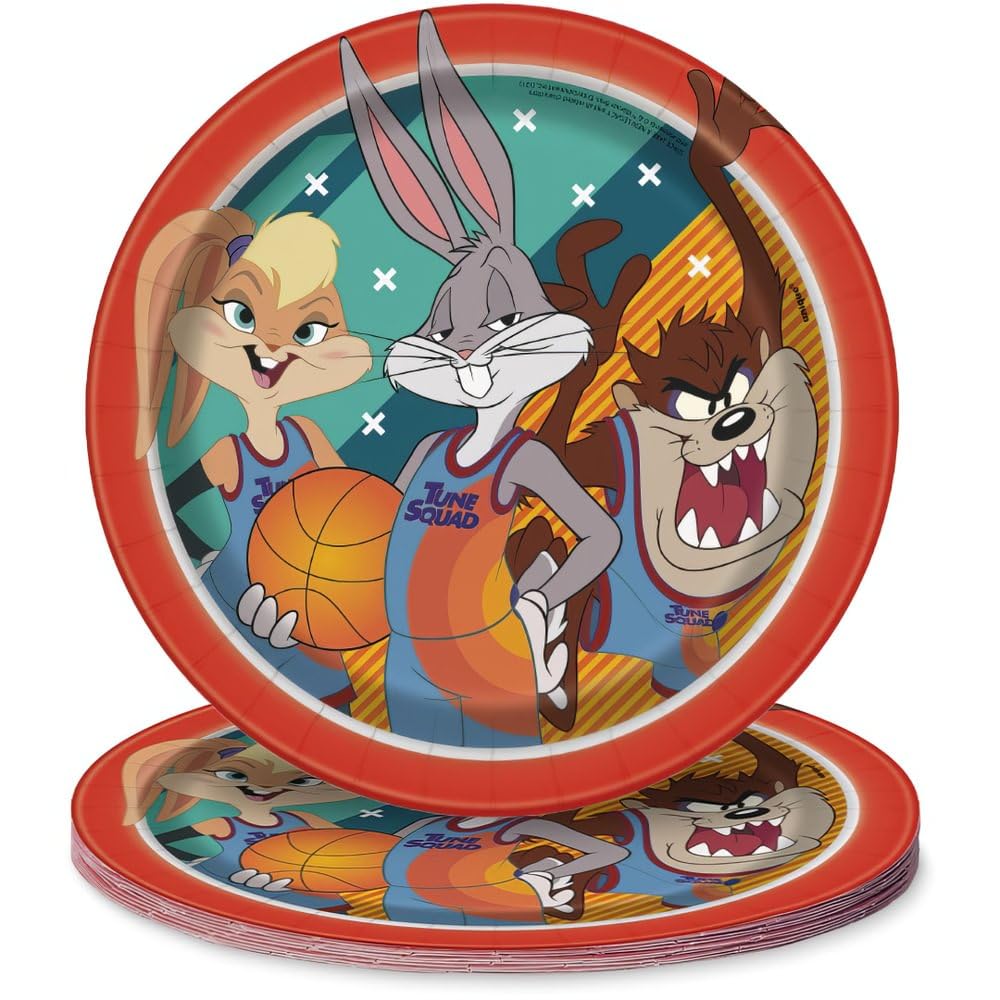 Unique 20924/U Space Jam Disposable Dessert Plates – 7-Inch, Pack of 8