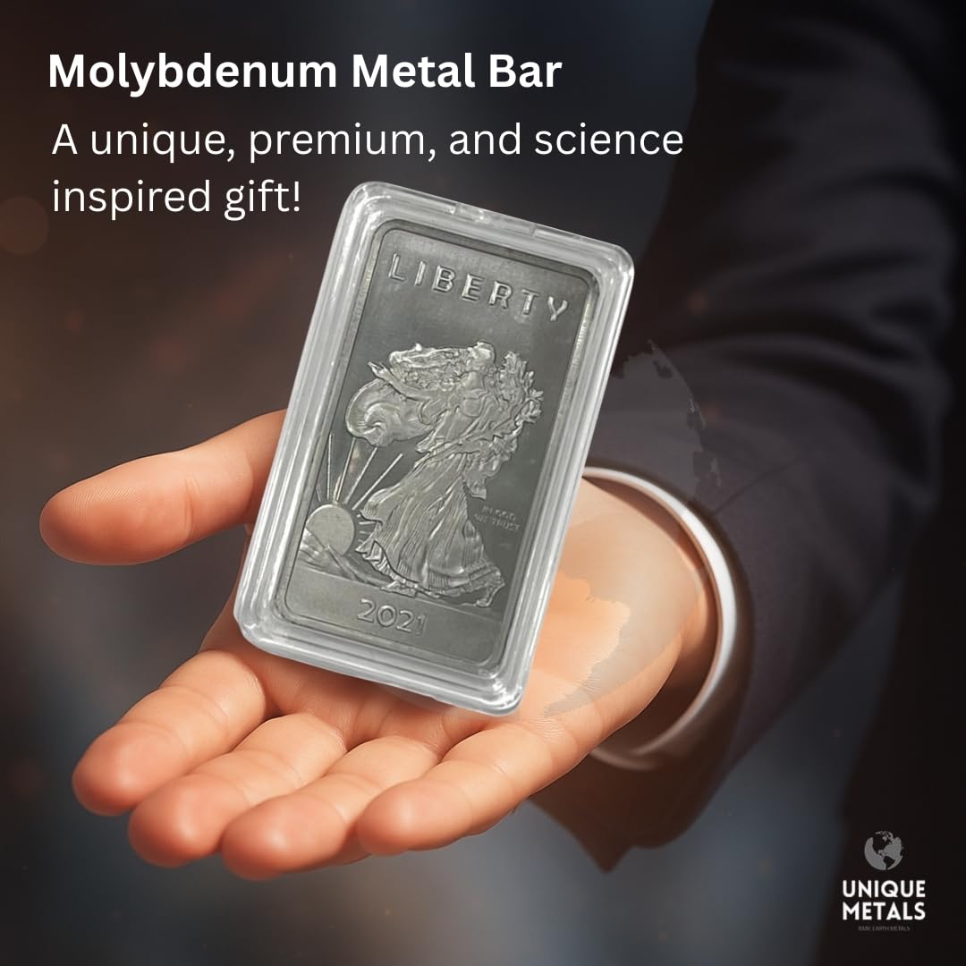 Unique Metals Molybdenum Bar 1 oz .999 Pure with Walking Liberty Design & COA