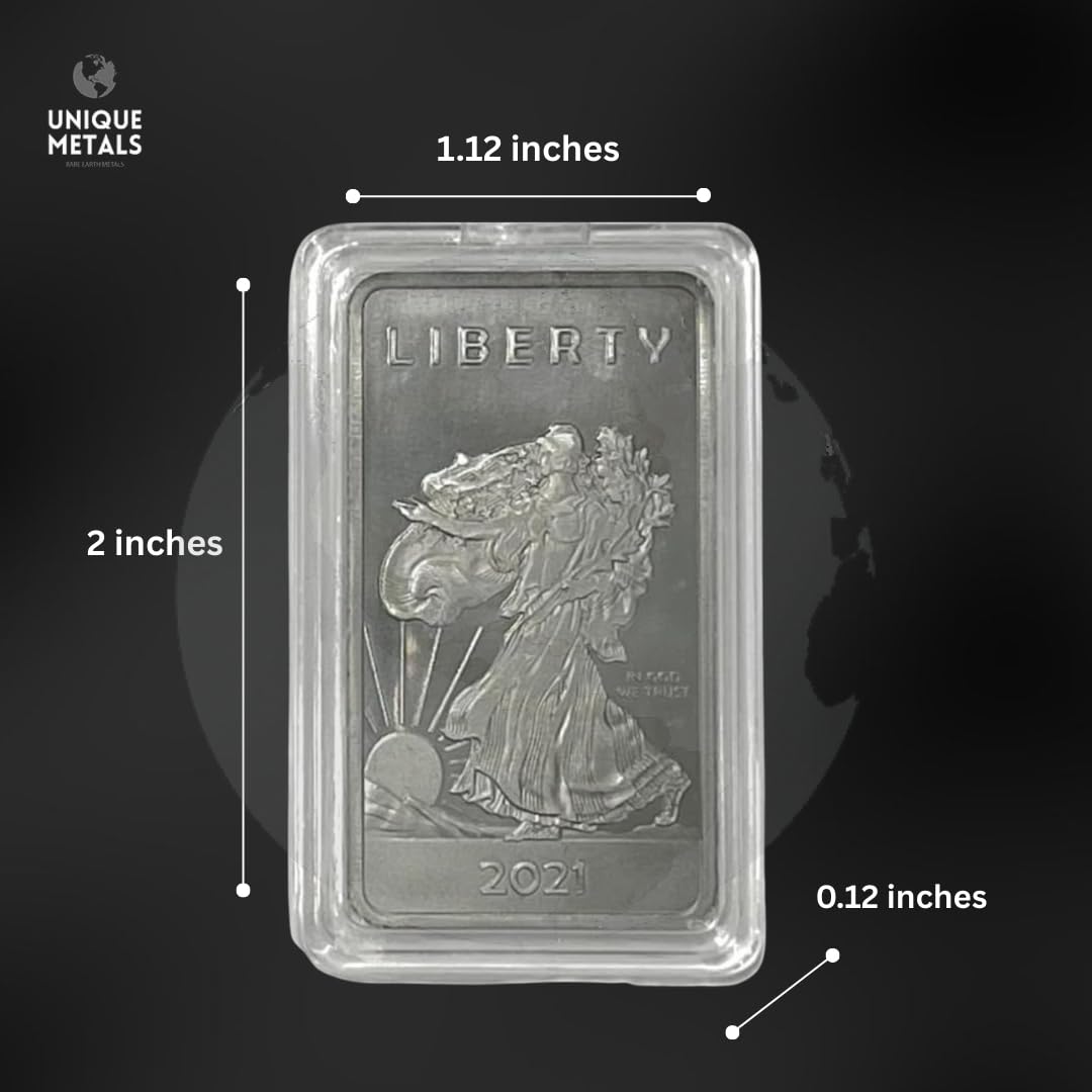 Unique Metals Molybdenum Bar 1 oz .999 Pure with Walking Liberty Design & COA